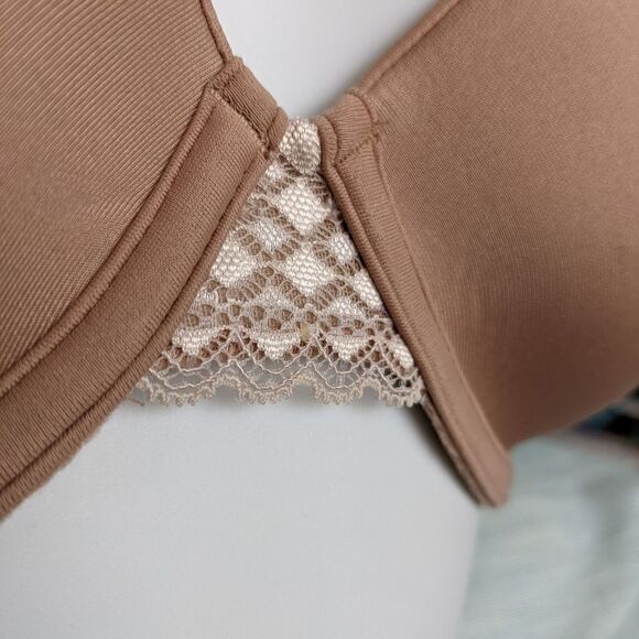 WONDERBRA Lace Nude Beige Color Bra Wire Slightly Padded 34C C018 - Picture 9 of 10